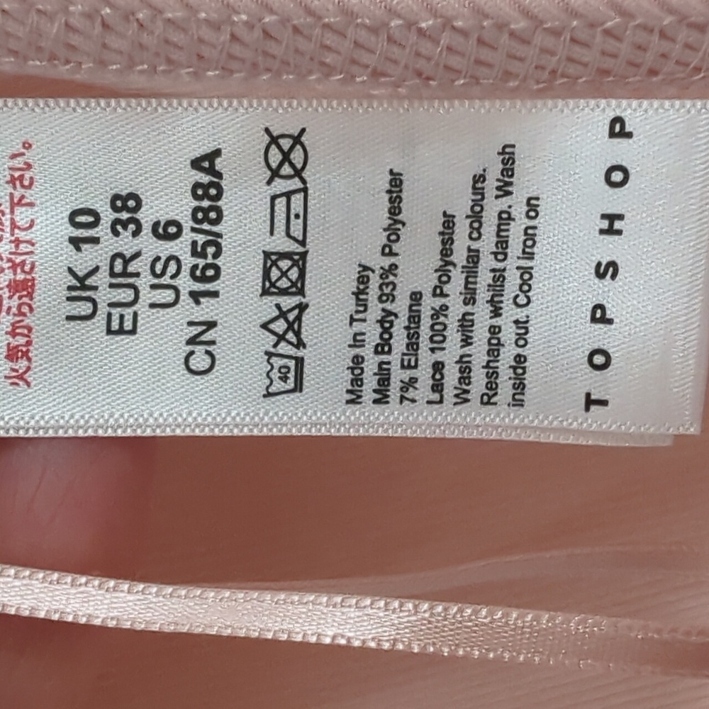 Baby Pink Topshop Ribbed Bodysuit - Picture 6 of 7